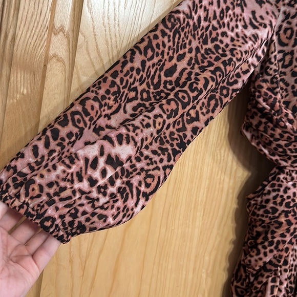 Ranna Gill Leopard Print Long Sleeve Dress - Picture 6 of 14